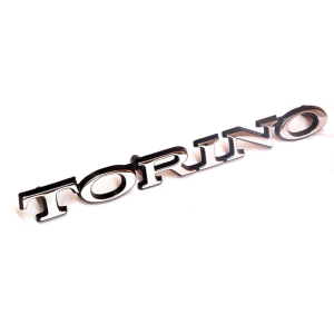 Quarter Panel "TORINO" Letters - Chrome With Black Edge