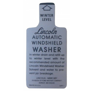 Windshield Washer Bottle Lid Decal