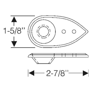 1948-49 Cadillac Restoration Parts Trunk Handle Mounting Pad - Part #17-001P.