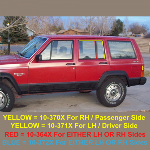 1984-96 Jeep Glass Run Channel - Part #10-370X.