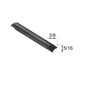 Fixed Glass Locking Strip - Black - 3/8" x 5/16" - FREE SAMPLE