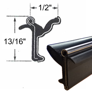 Beltline Weatherstrip / Window Sweeps / Felts / Fuzzies - Rigid - 13/16" Tall 1/2" Wide - FREE SAMPLE