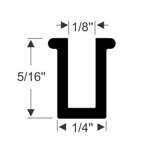 5/16" x 1/4" Dense Rubber Extrusion Seal