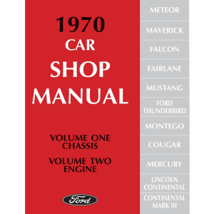 1970 Ford Car Shop Manual 5 Volumes