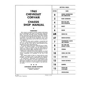 1965 Chevy Corvair Chassis Service Manual - Part #DPRGM-94-65SM.