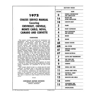 1972 Chevrolet Service Manual - Part #DPRGM-69-72SM.