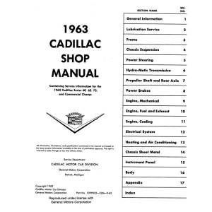 1963 Cadillac Shop Manual - Part #DPRGM-39-63SM.